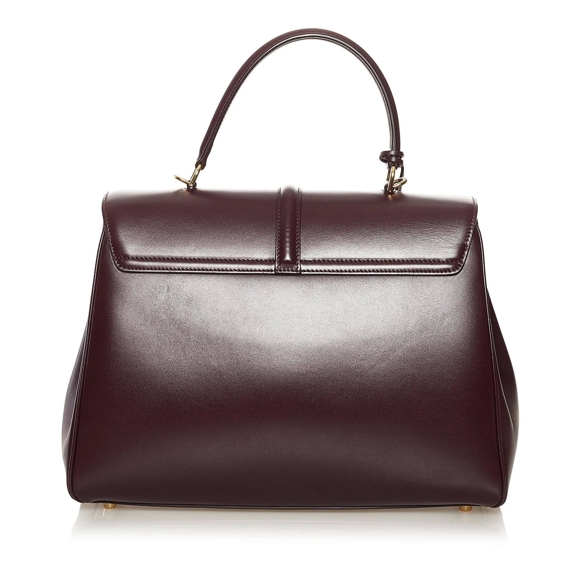 Celine Classique 16 Leather Satchel (SHG-35162)