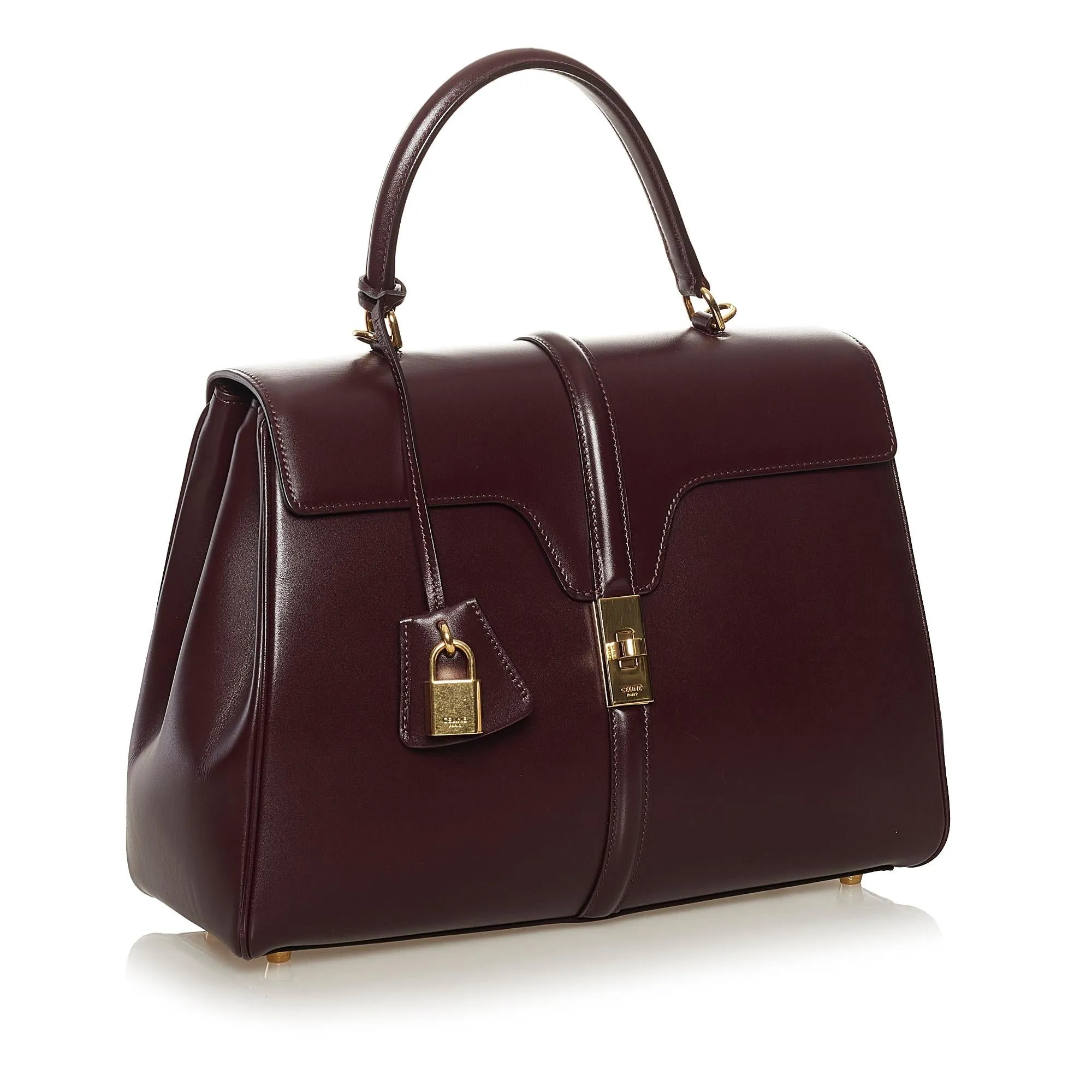 Celine Classique 16 Leather Satchel (SHG-35162)