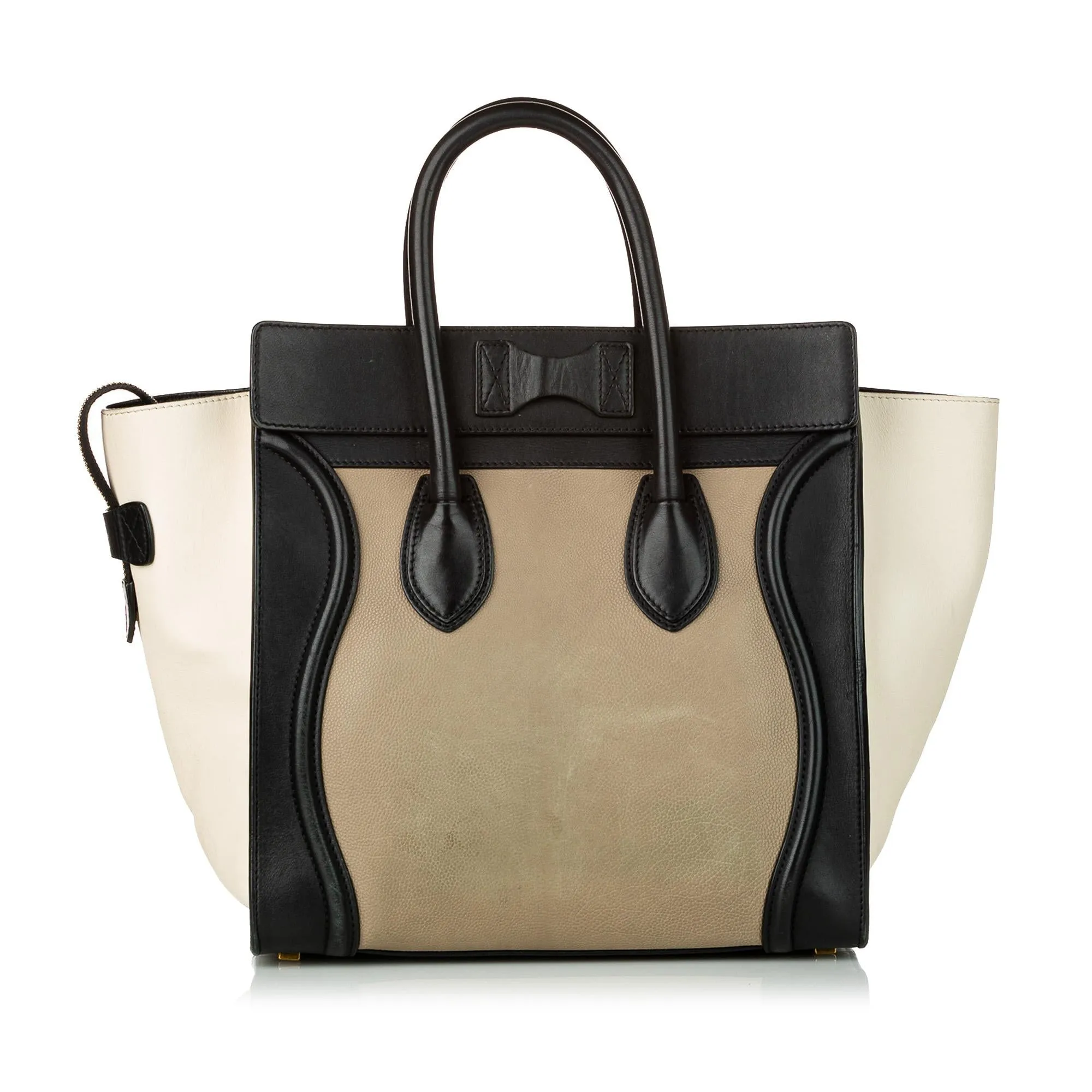 Celine Mini Luggage Bicolor Leather Tote Bag (SHG-30391)