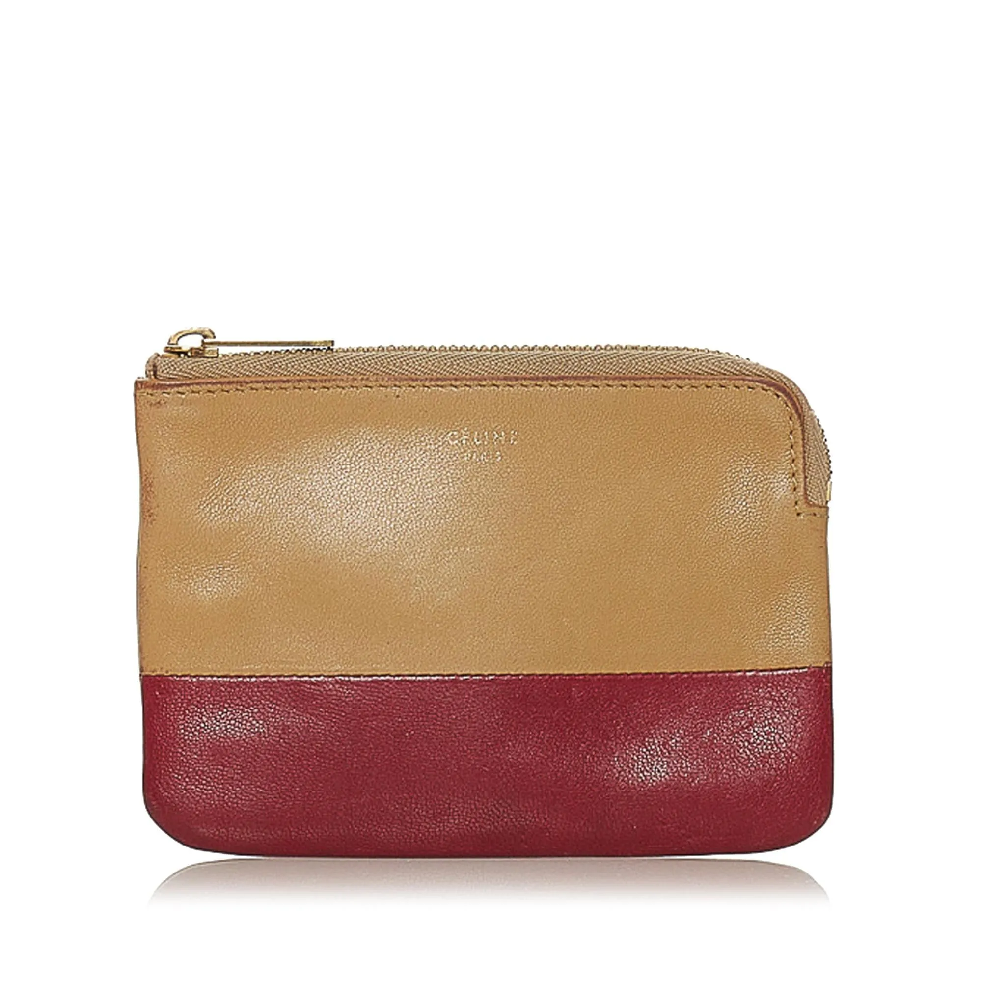 Celine Solo Bicolor Leather Clutch Bag (SHG-27825)