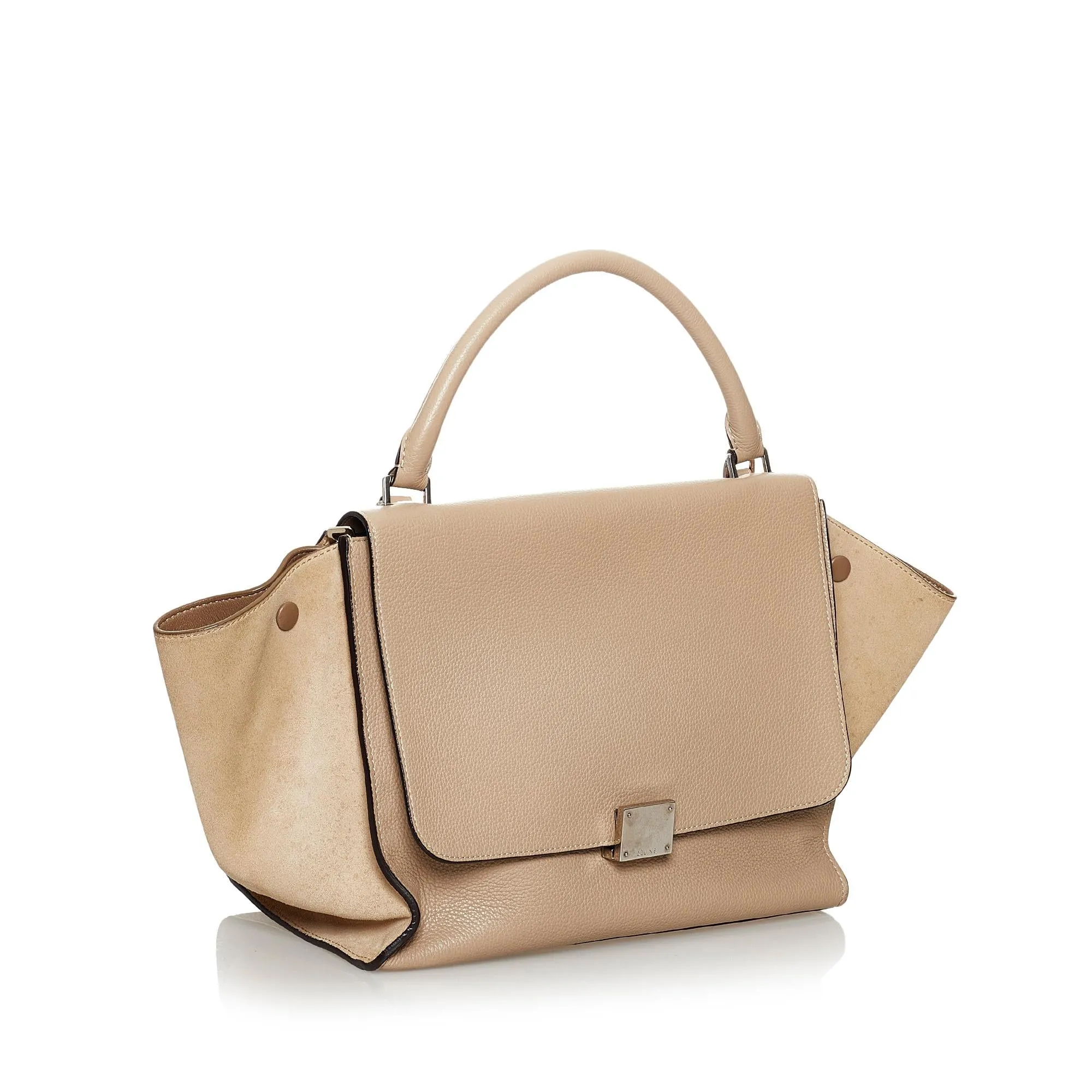 Celine Trapeze Leather Satchel (SHG-31080)