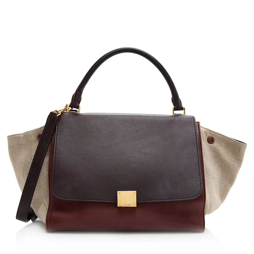 Celine Tricolor Calfskin Small Trapeze Bag (SHF-20414)