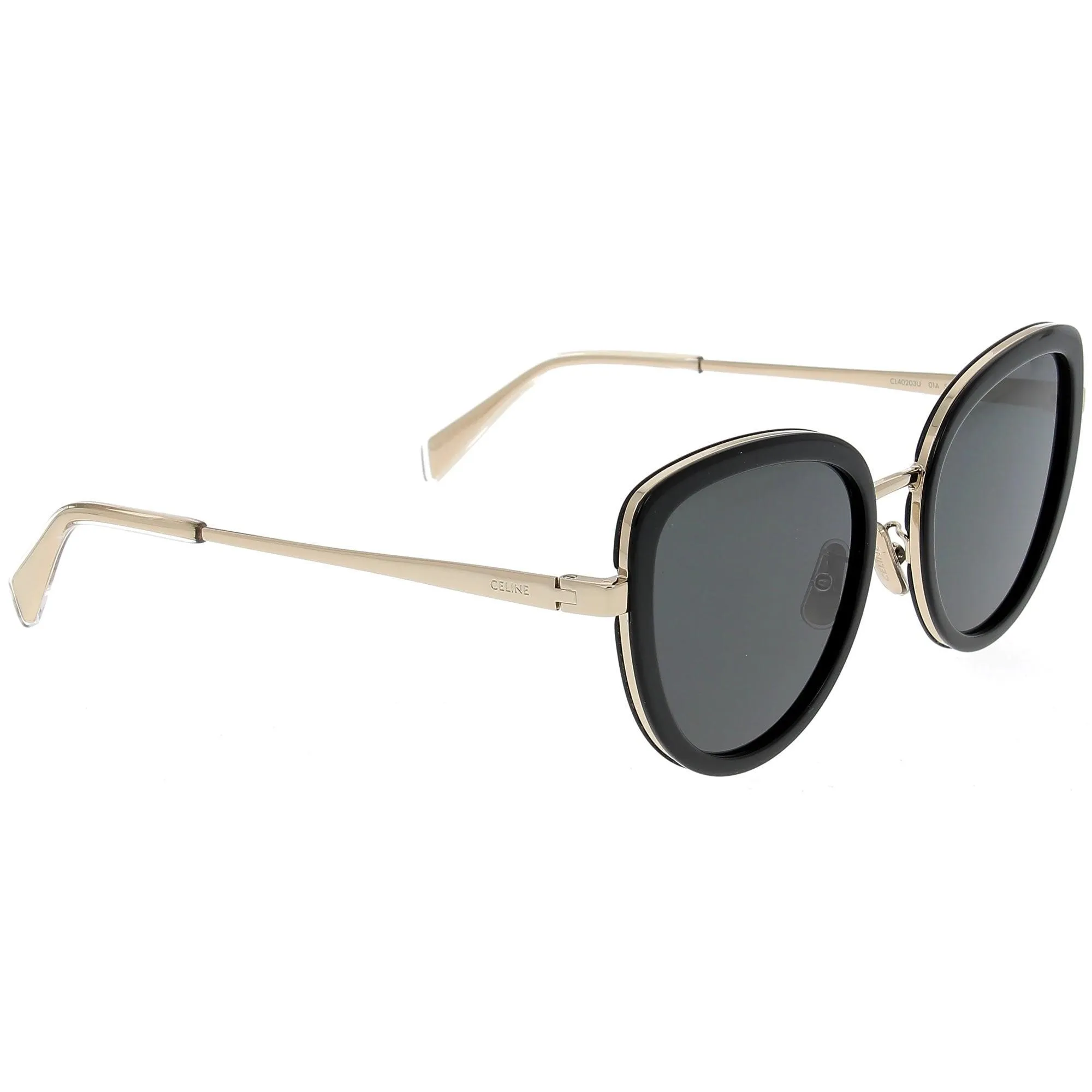 Celine Women's Sunglasses - Full Rim Black Acetate and Metal Frame | CL40203U 01A