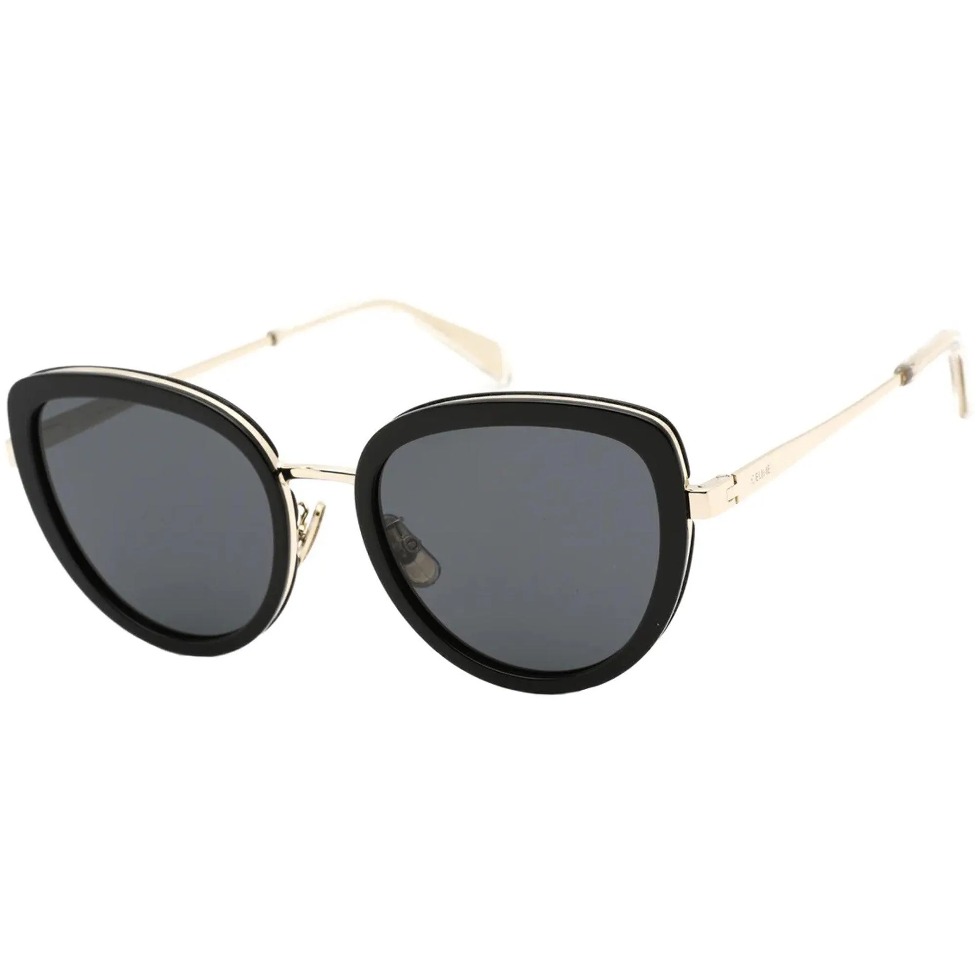 Celine Women's Sunglasses - Full Rim Black Acetate and Metal Frame | CL40203U 01A