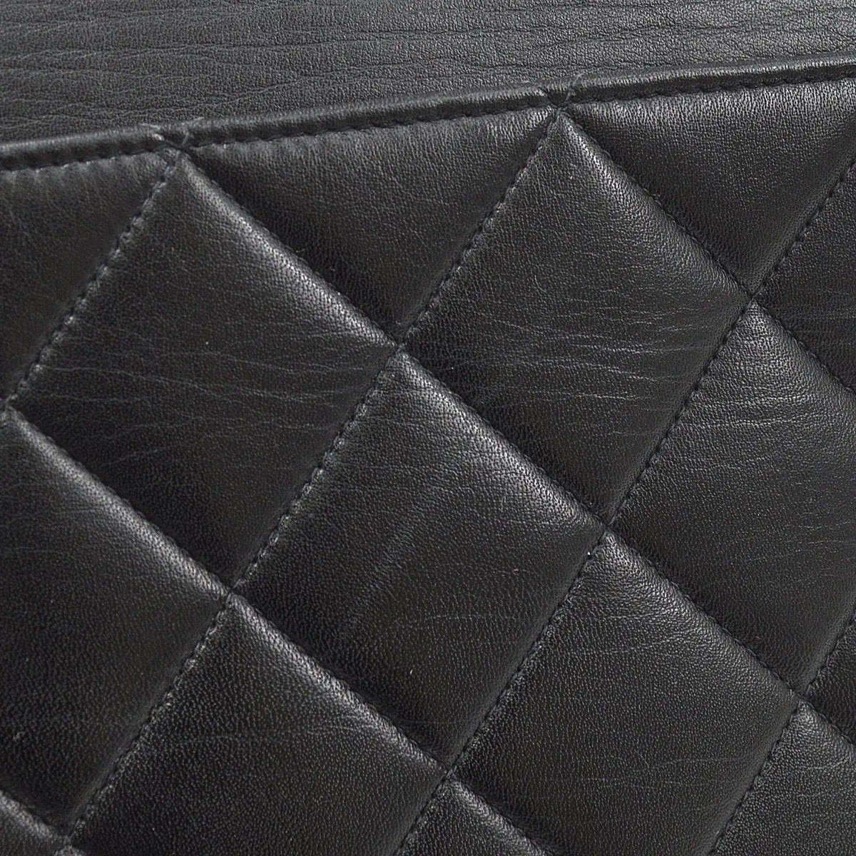 Chanel 1991-1994 Black Quilted Lambskin CC Flap Maxi 60850