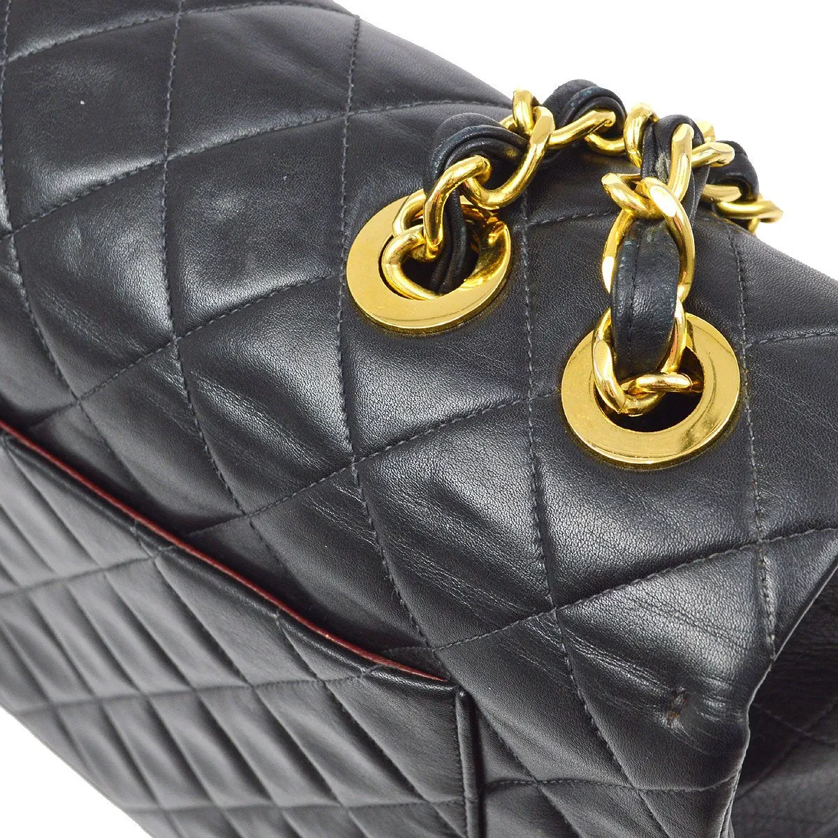 CHANEL 1991-1994 Classic Flap Maxi Black Lambskin 90420