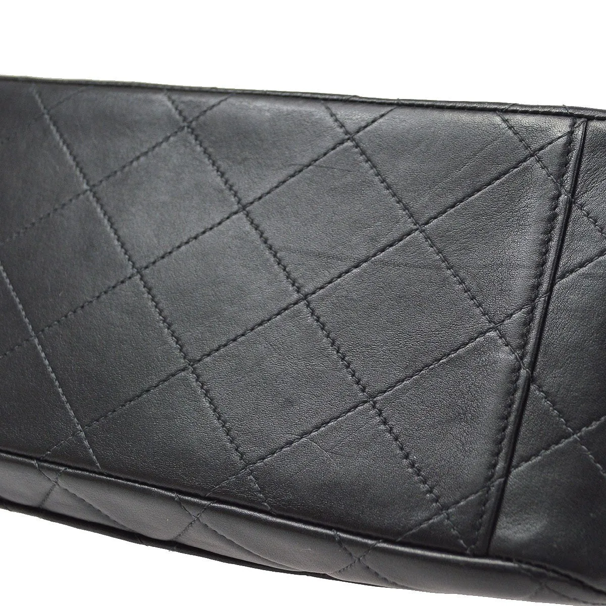 CHANEL 1991-1994 Classic Flap Maxi Black Lambskin 90420