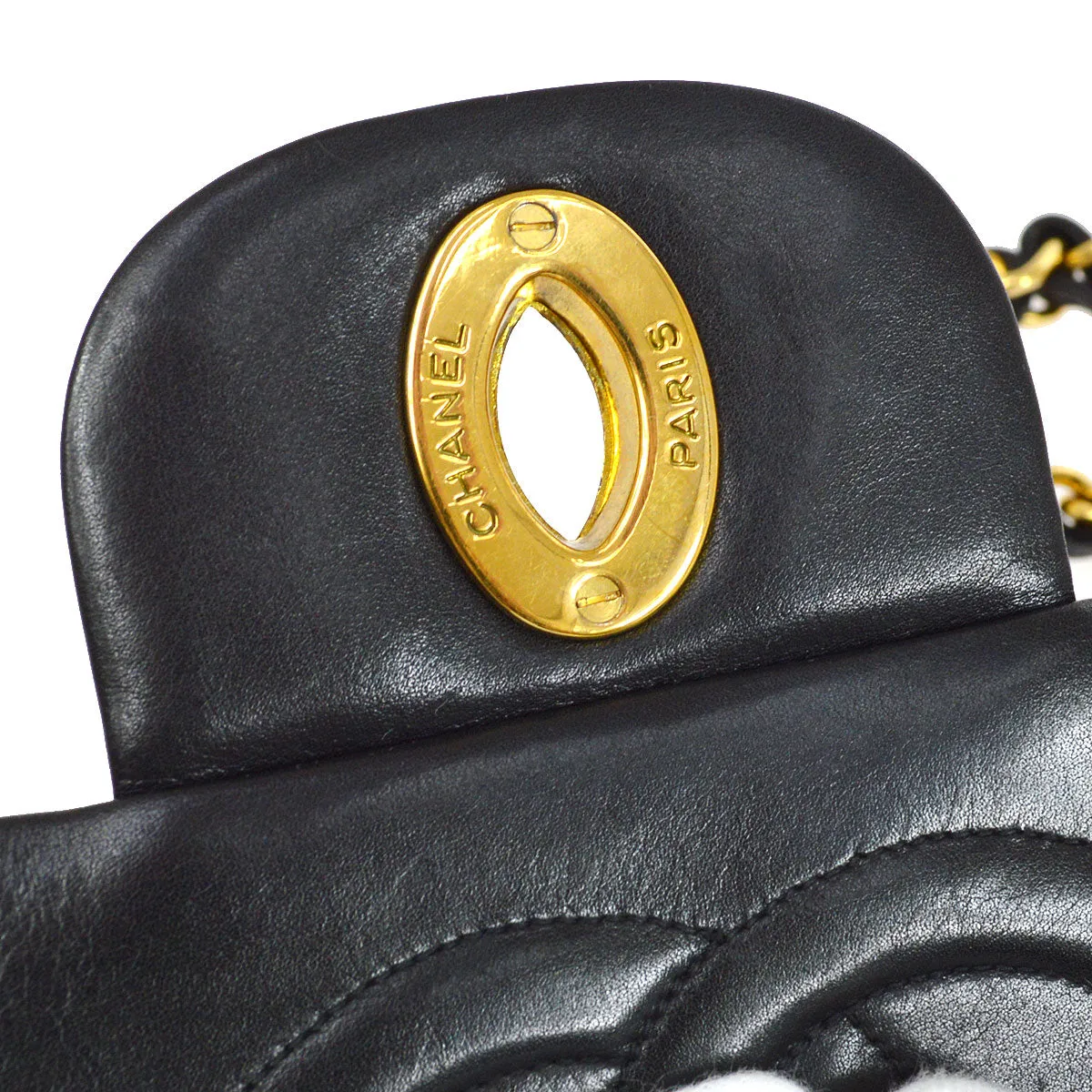 CHANEL 1994-1996 Black Lambskin Classic Flap Maxi 64429