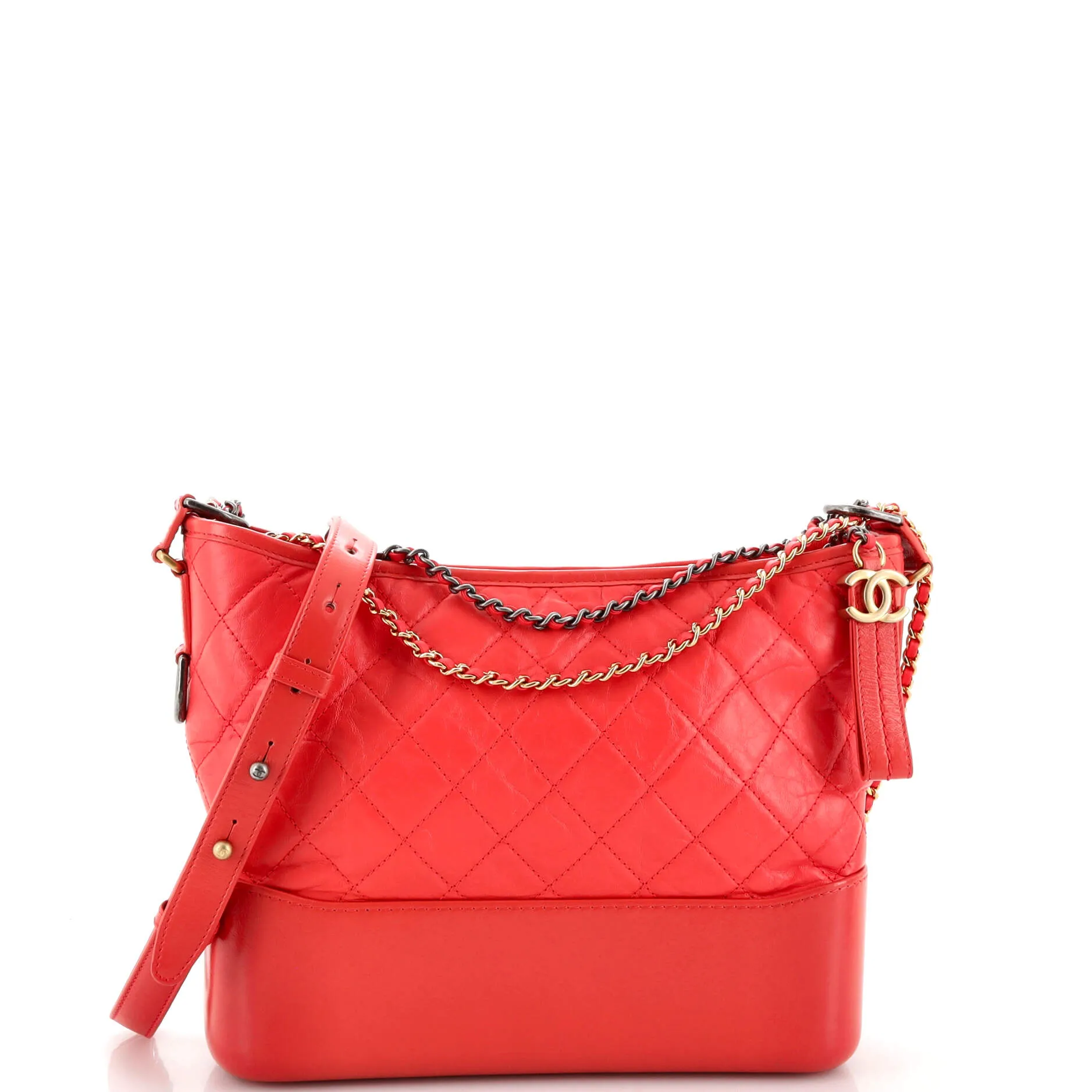 CHANEL Gabrielle Hobo Quilted Aged Calfskin Medium