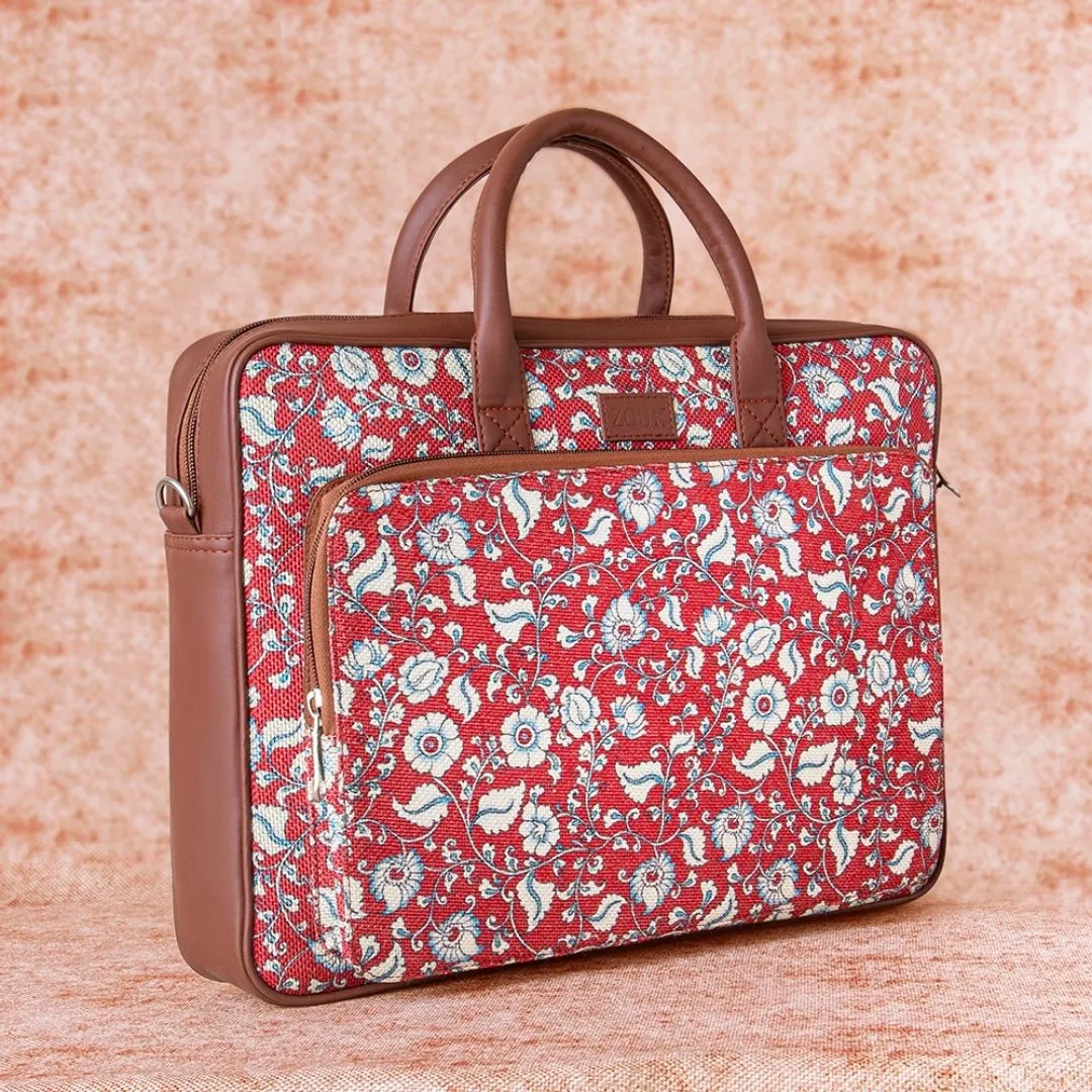 Chittoor Red Kalamkari Laptop Bag