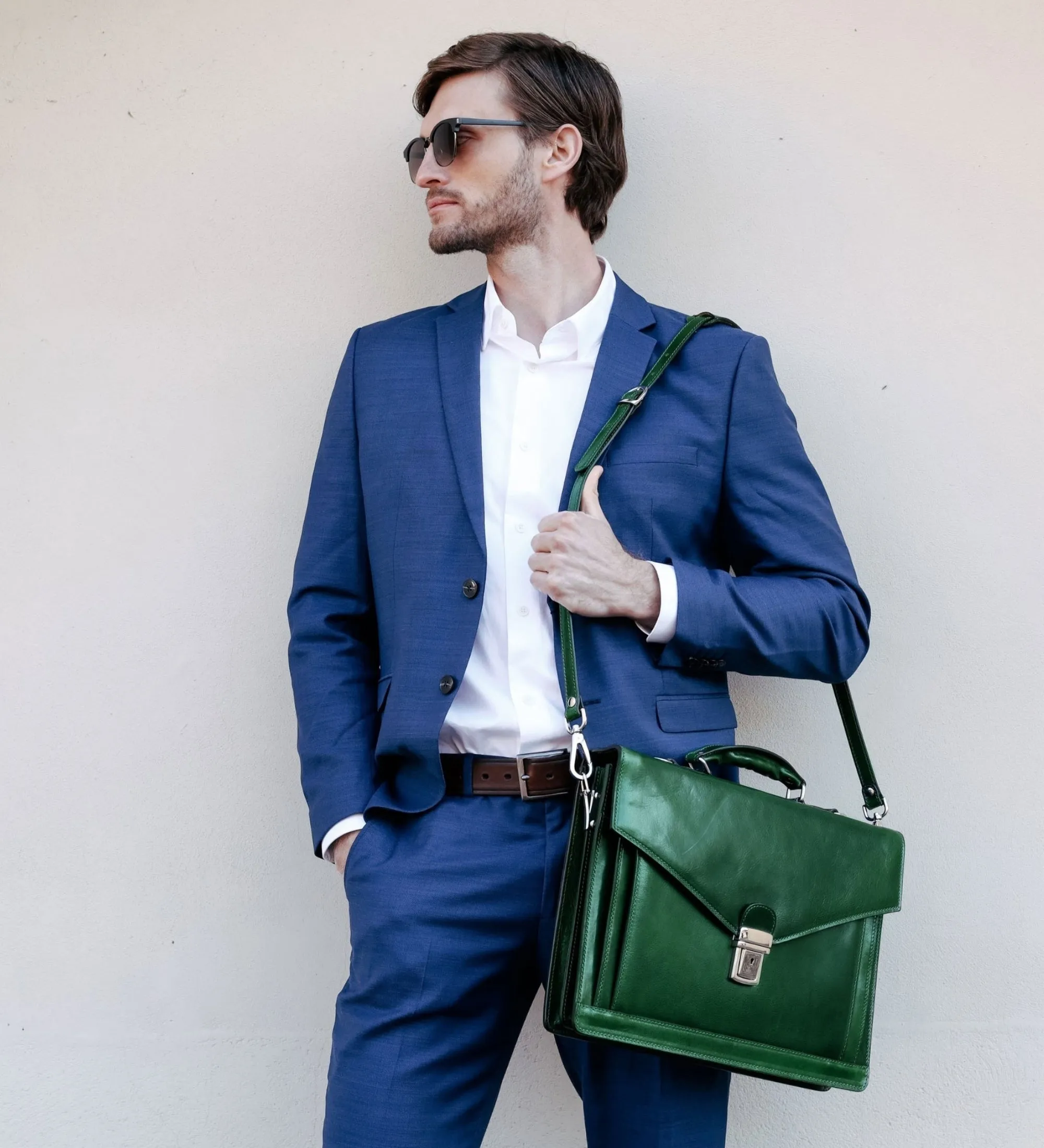 Classic Design Leather Briefcase - The Magus