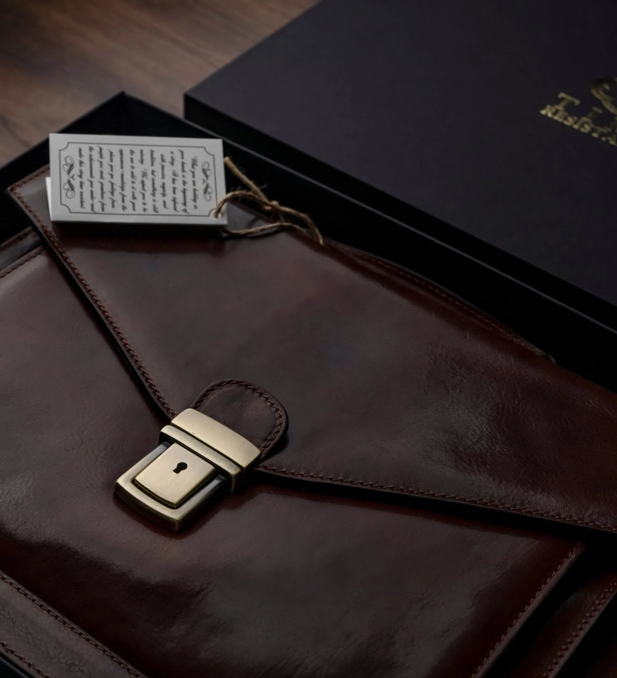 Classic Design Leather Briefcase - The Magus