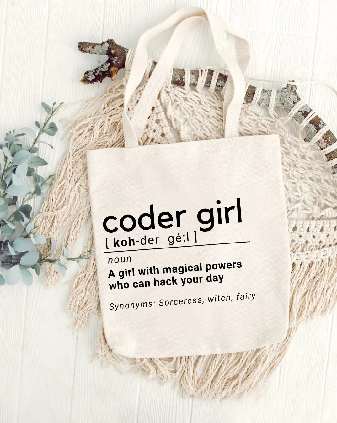 Coder Girl Daily Thaila -  Canvas Reusable Bags