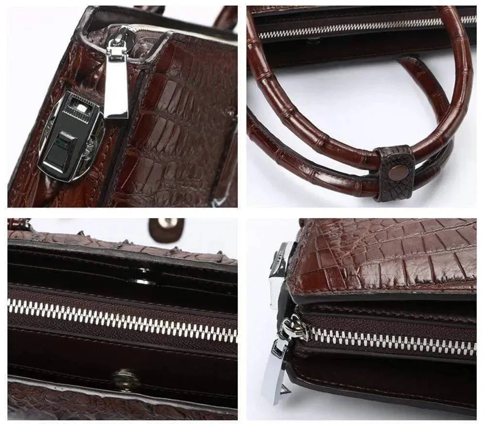 Crocodile Leather Briefcase Laptop  Bag