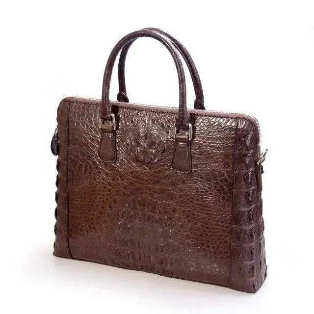 Crocodile Leather Briefcase - Messenger, Laptop & Business Bags | Rossieviren