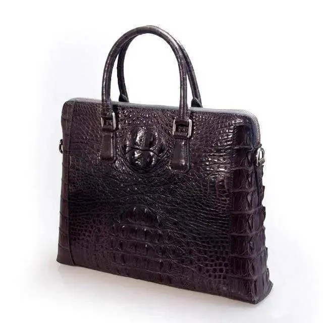 Crocodile Leather Briefcase - Messenger, Laptop & Business Bags | Rossieviren