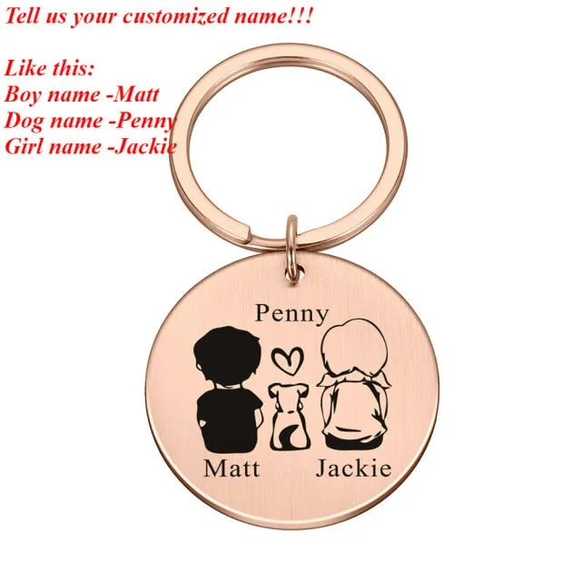 Customized Name Key Chain Dog Lovers