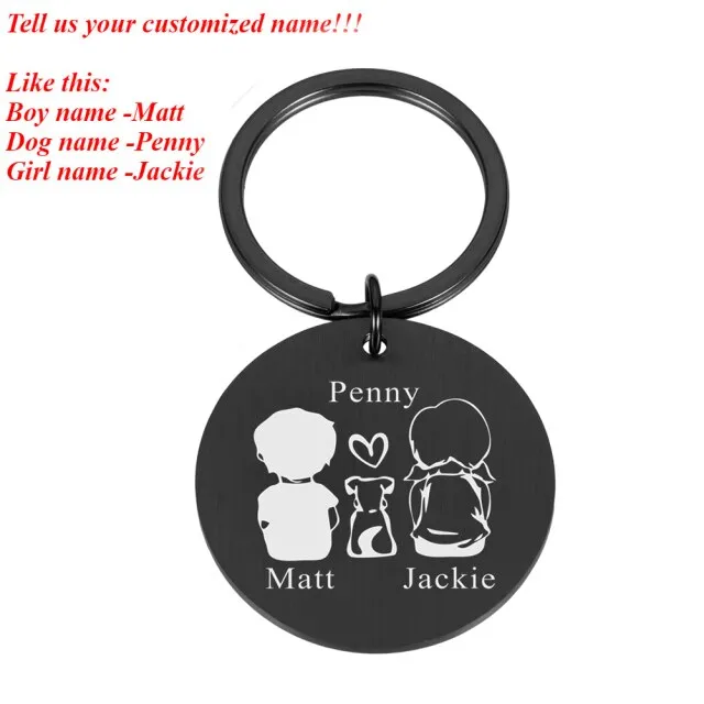 Customized Name Key Chain Dog Lovers