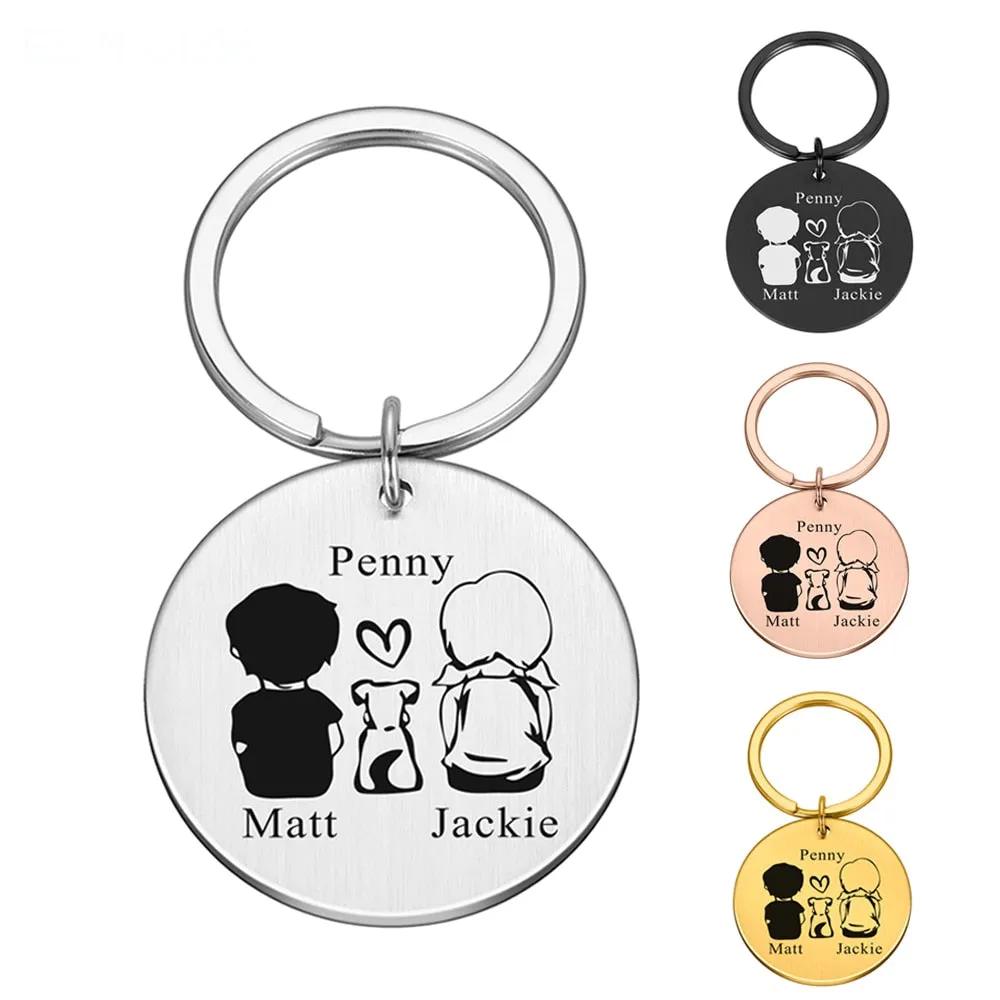 Customized Name Key Chain Dog Lovers