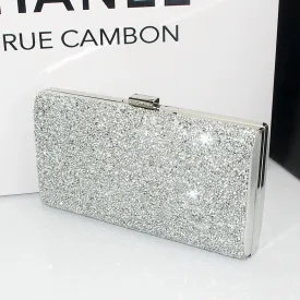 Diamond Evening Bag Rhinestone Shiny Clutch European American High-End Banquet Square Box Bag Crossbody Small Women Bag Diamond Handbag