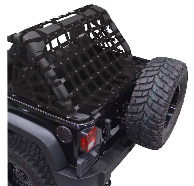 DIRTYDOG4x4 Netting 3pc Kit Cargo Sides, Black, 4-Door Only for 07-18 Jeep Wrangler JK Unlimited (BLOW OUT)