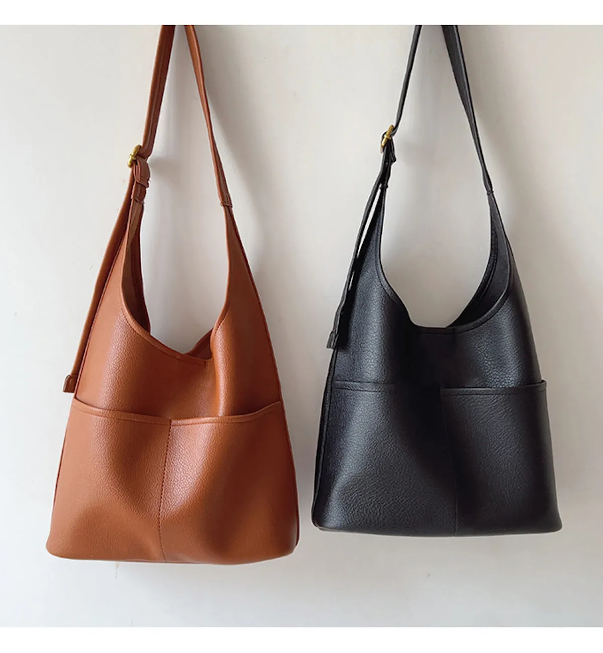 Elena Handbags Simple Leather Tote Bag