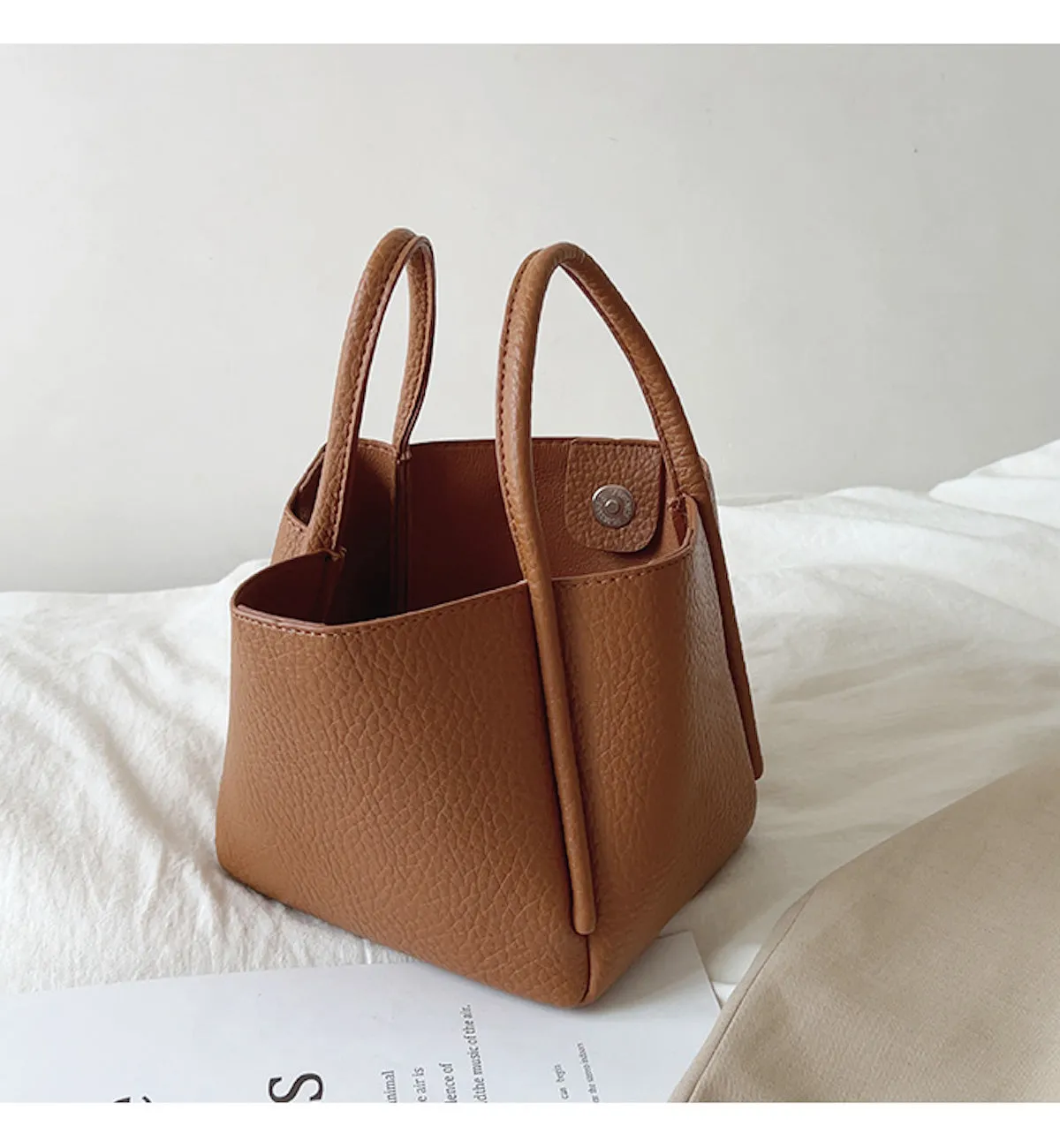 Elena Handbags Soft Leather Bucket Bag