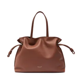 Emma Large Leather Tote Bag, Nutshell