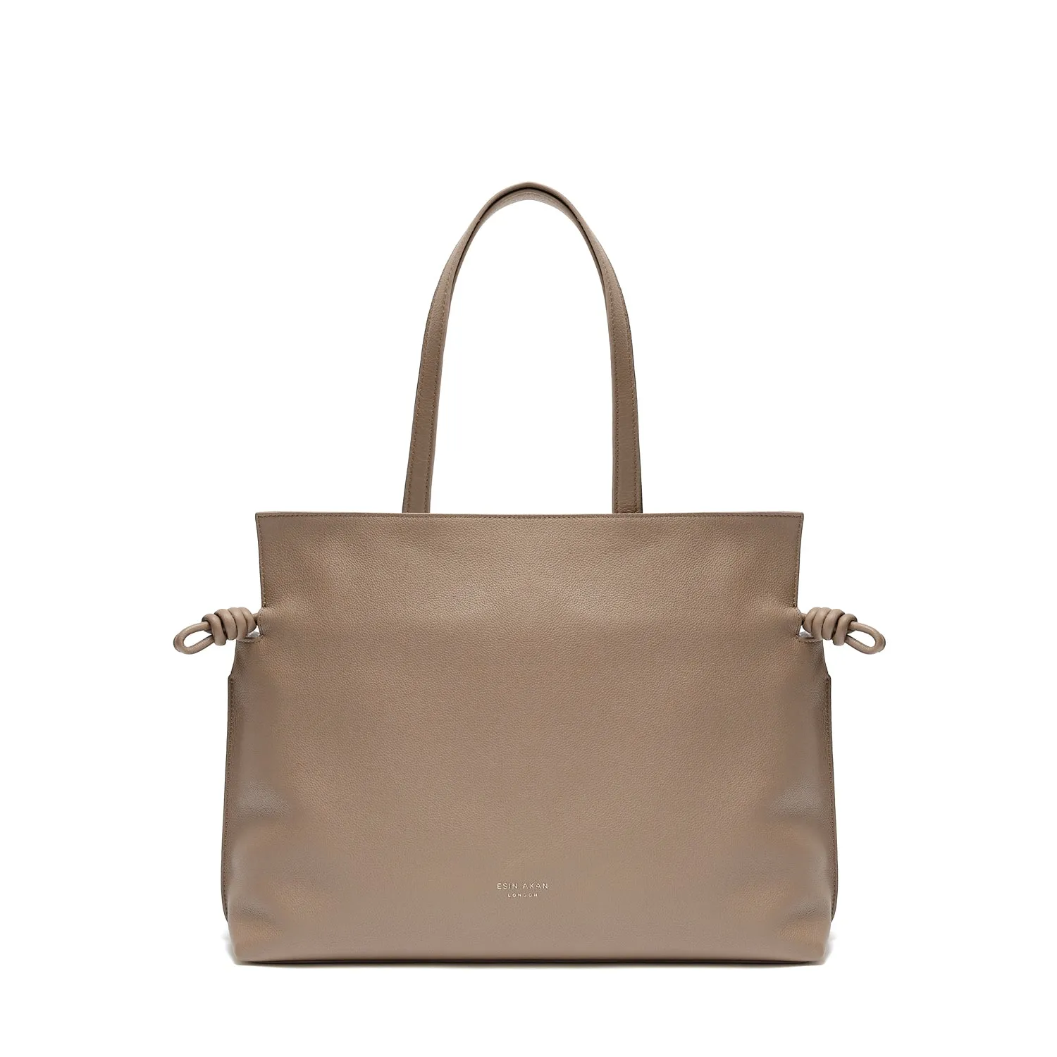 Emma Large Leather Tote Bag, Oatmilk