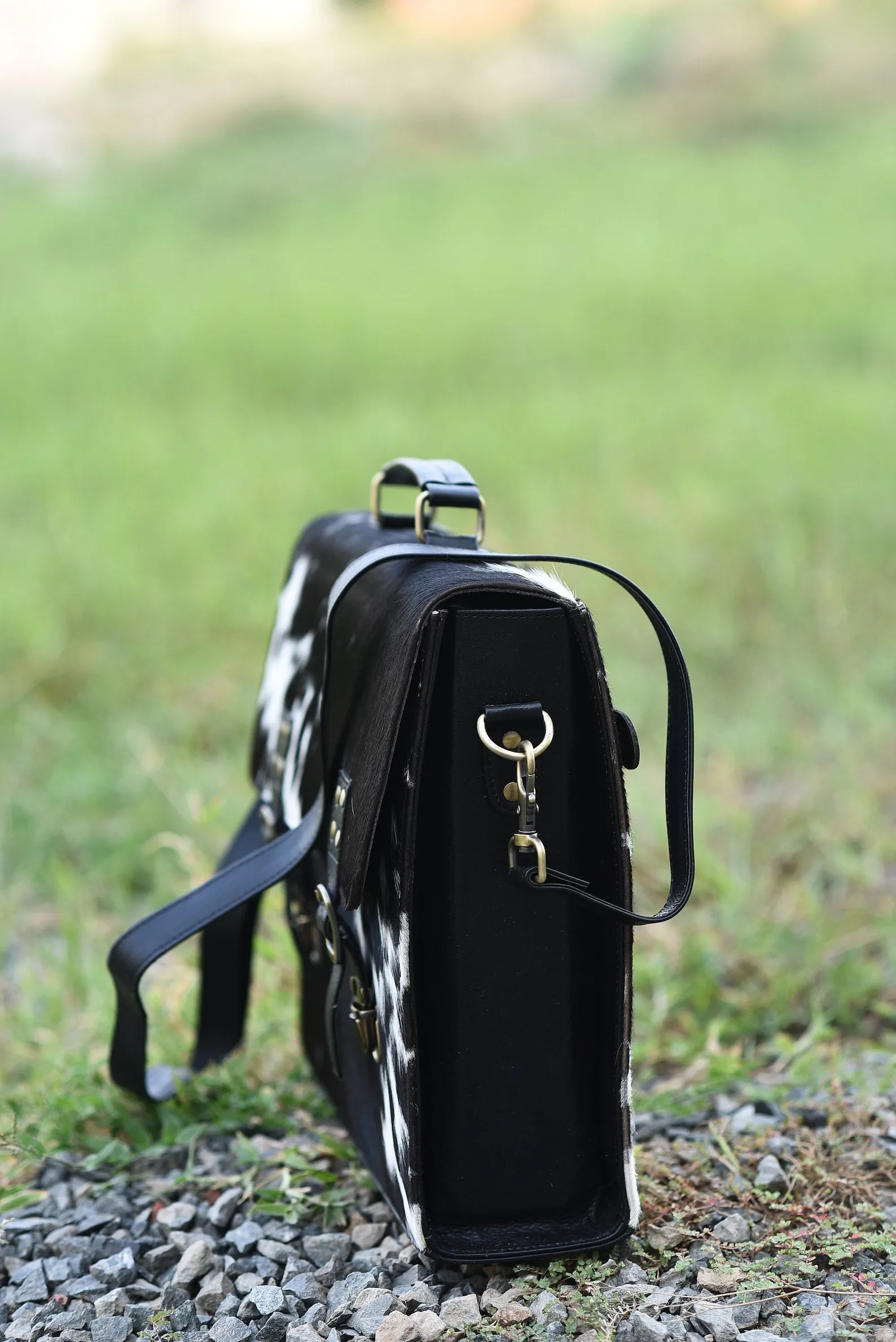 Exotic Cowhide Briefcase Bag