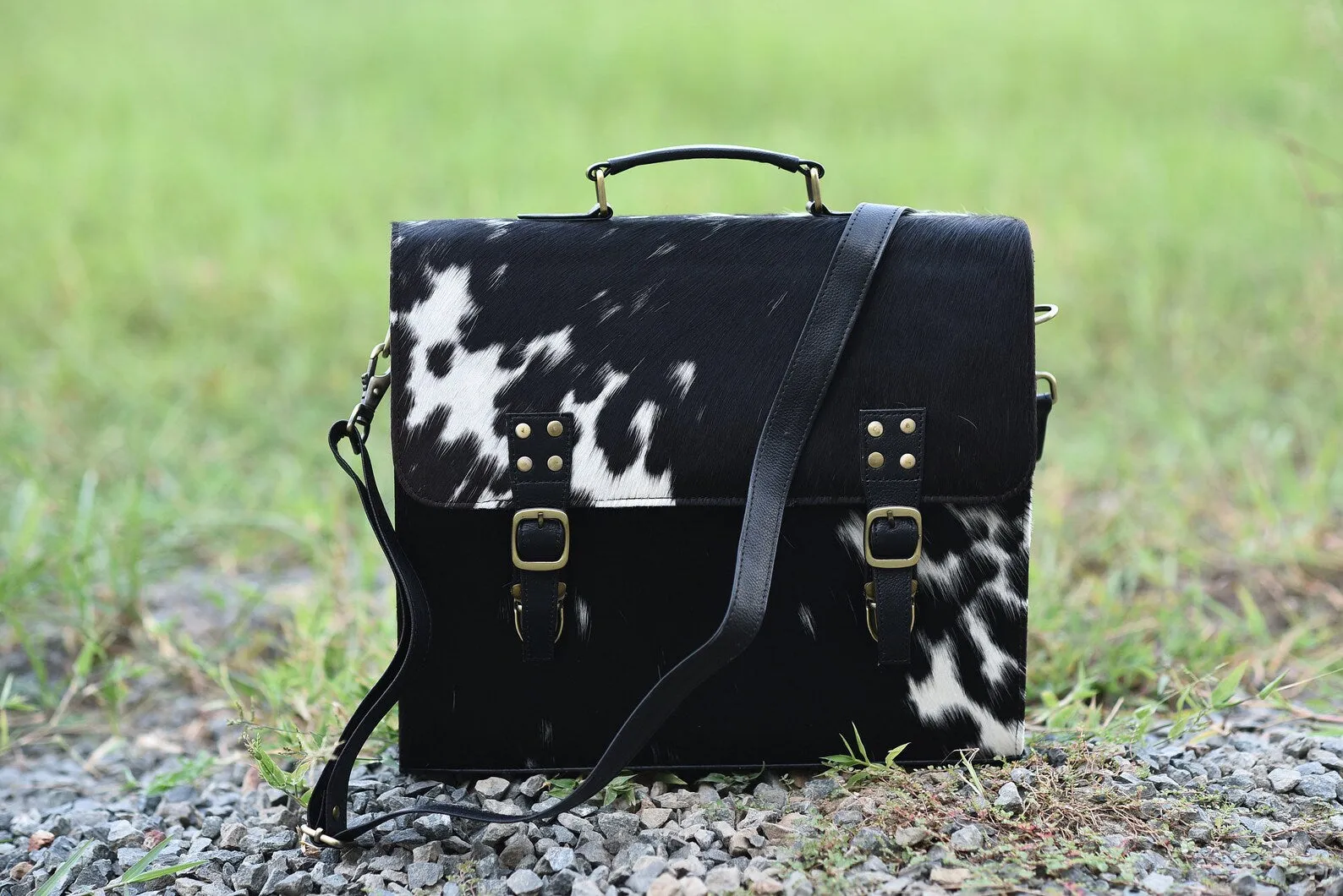 Exotic Cowhide Briefcase Bag