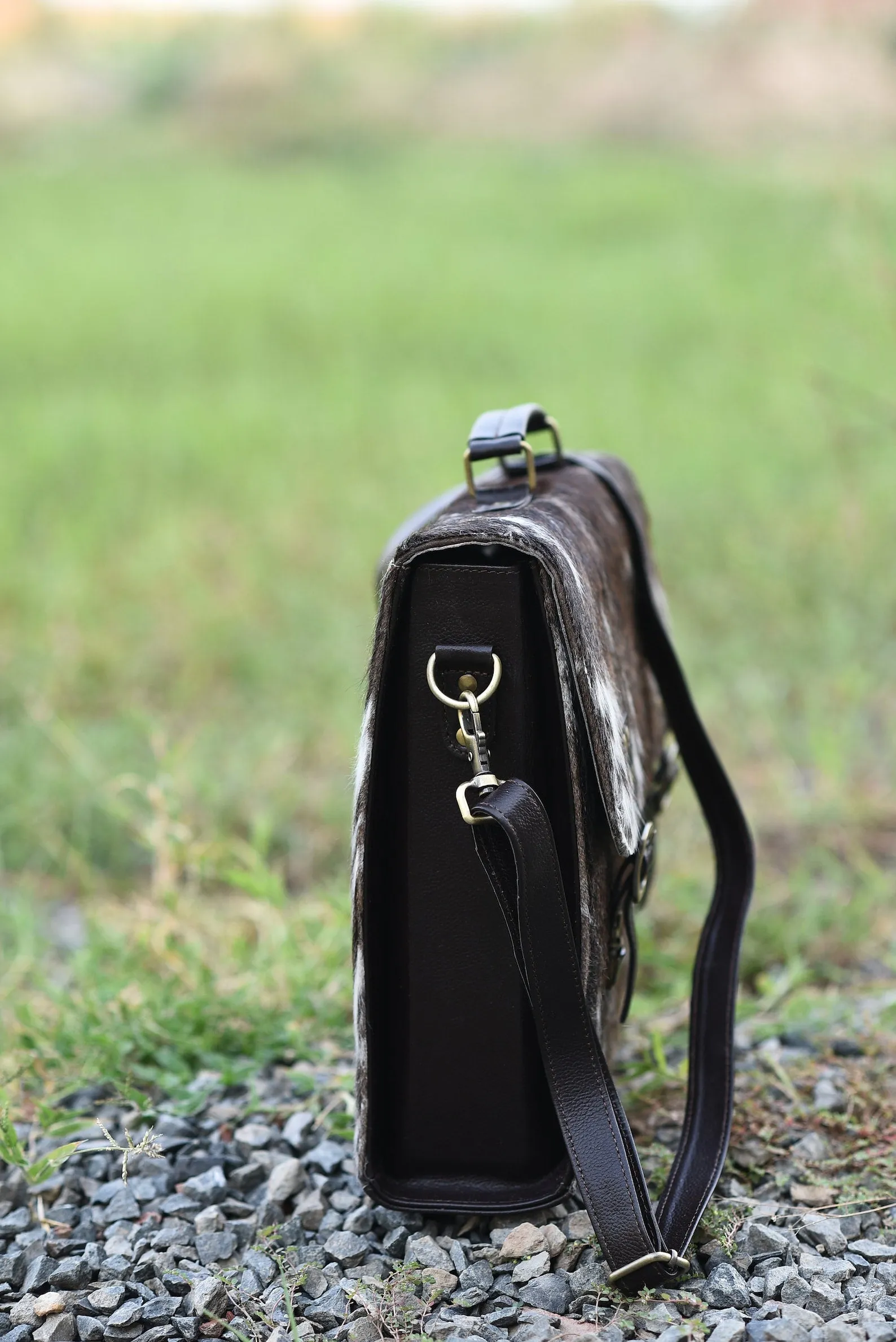 Exotic Cowhide Briefcase Bag