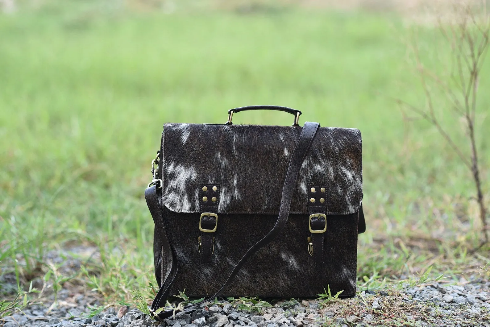 Exotic Cowhide Briefcase Bag