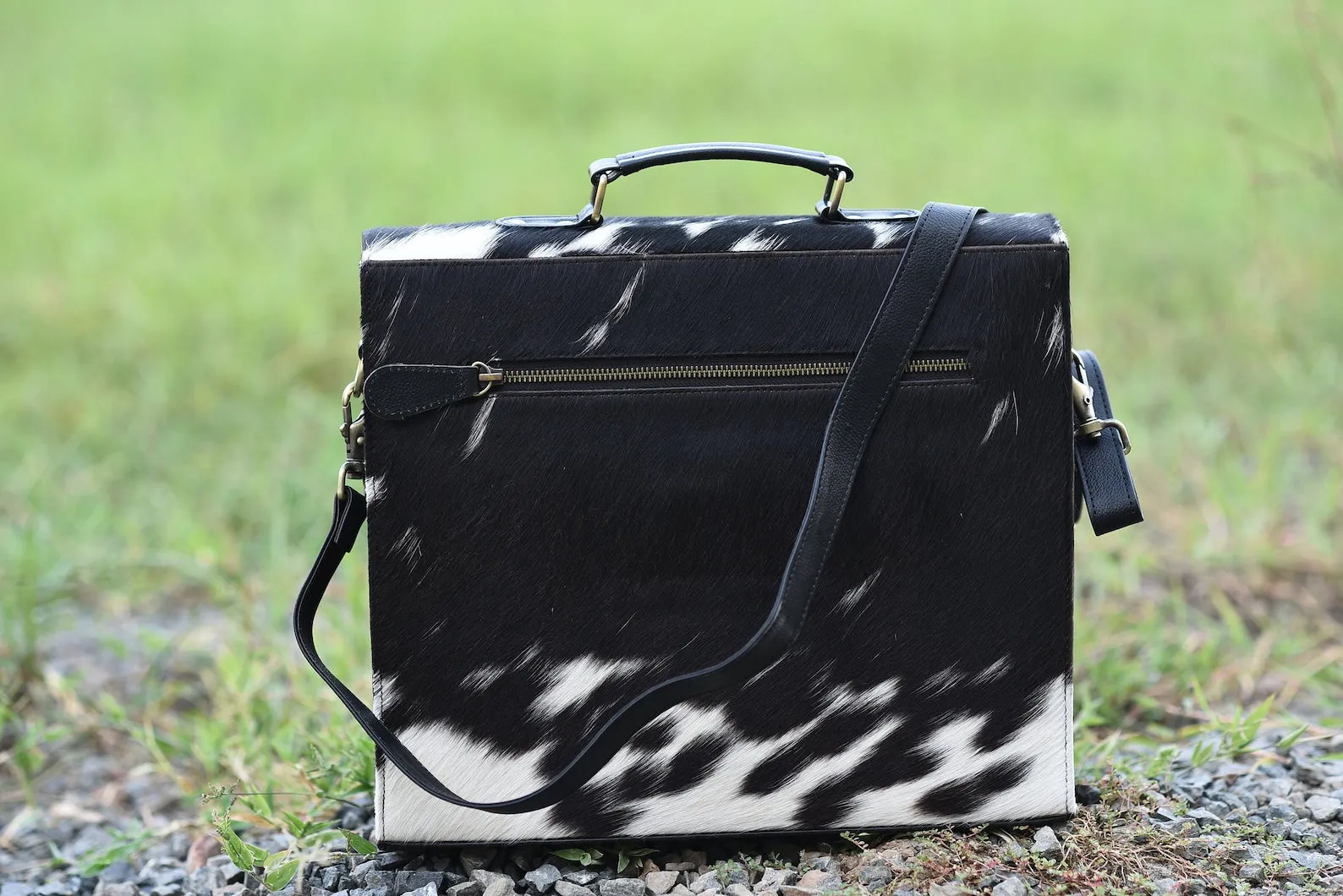 Exotic Cowhide Briefcase Bag