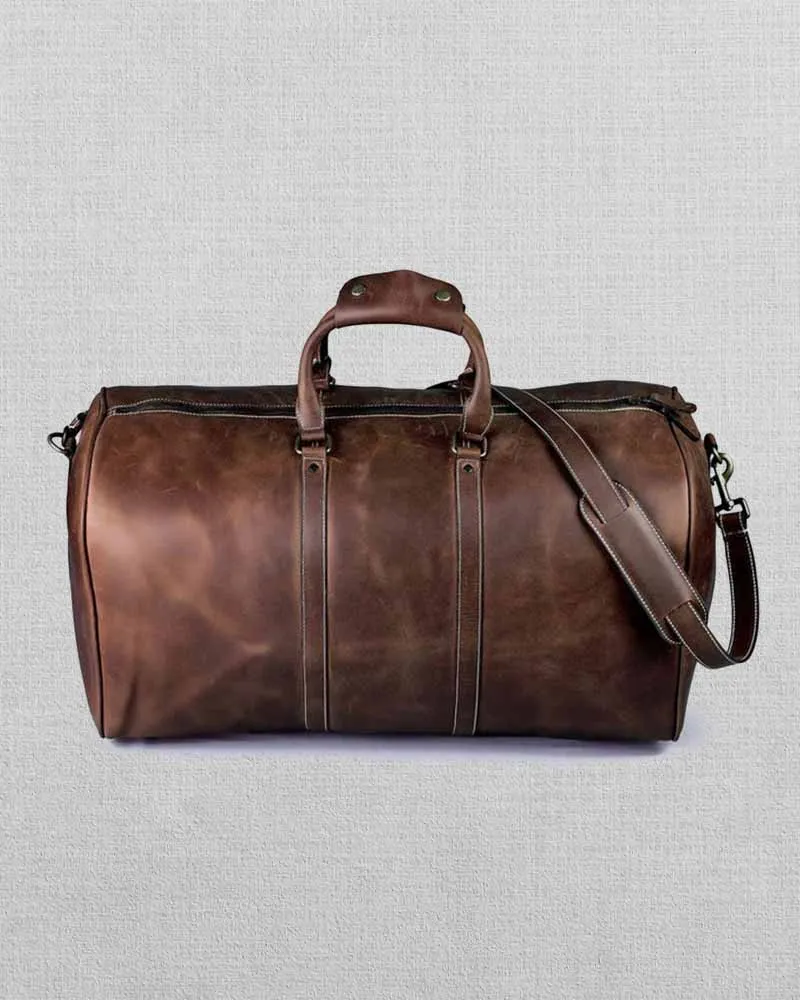 EXTRA LARGE DUFFLE LEATHER BAG