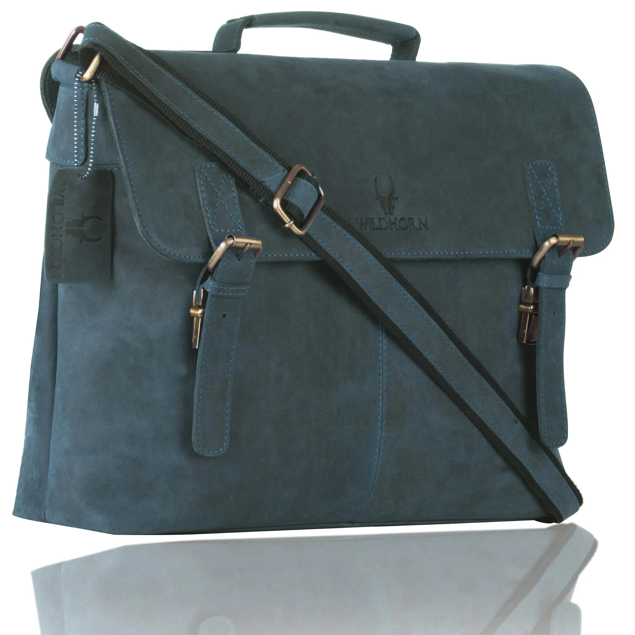 FAIRBANKS Leather Laptop Messenger Bag for Men