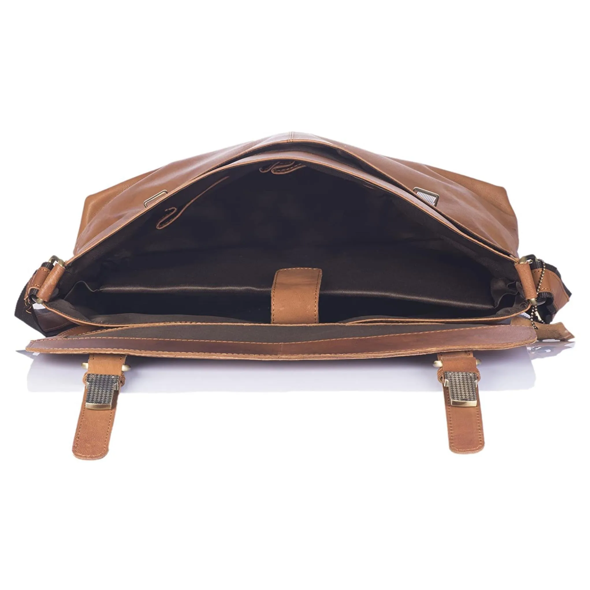 FAIRBANKS Leather Laptop Messenger Bag for Men