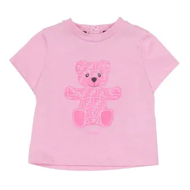 Fendi Baby Girls Pink T-Shirt