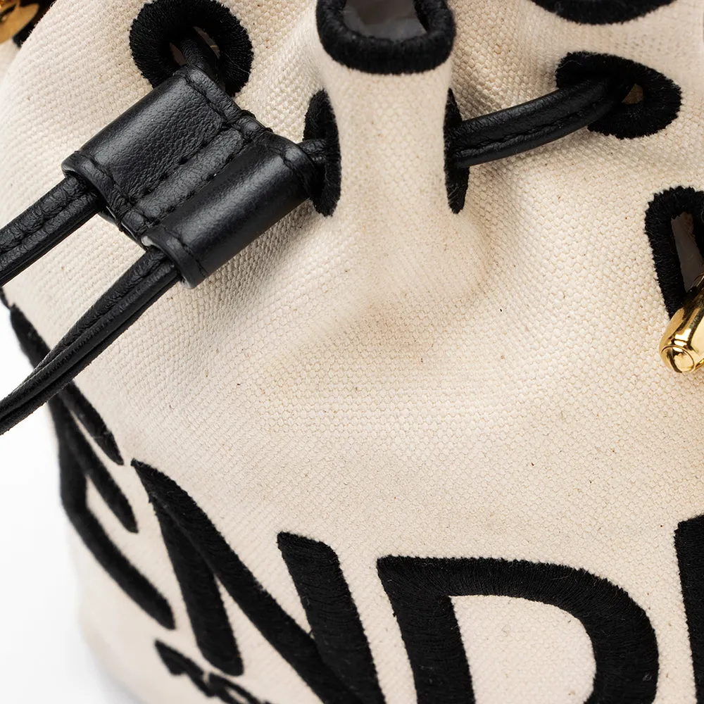 Fendi Canvas Mon Tresor Small Bucket Bag (SHF-20756)