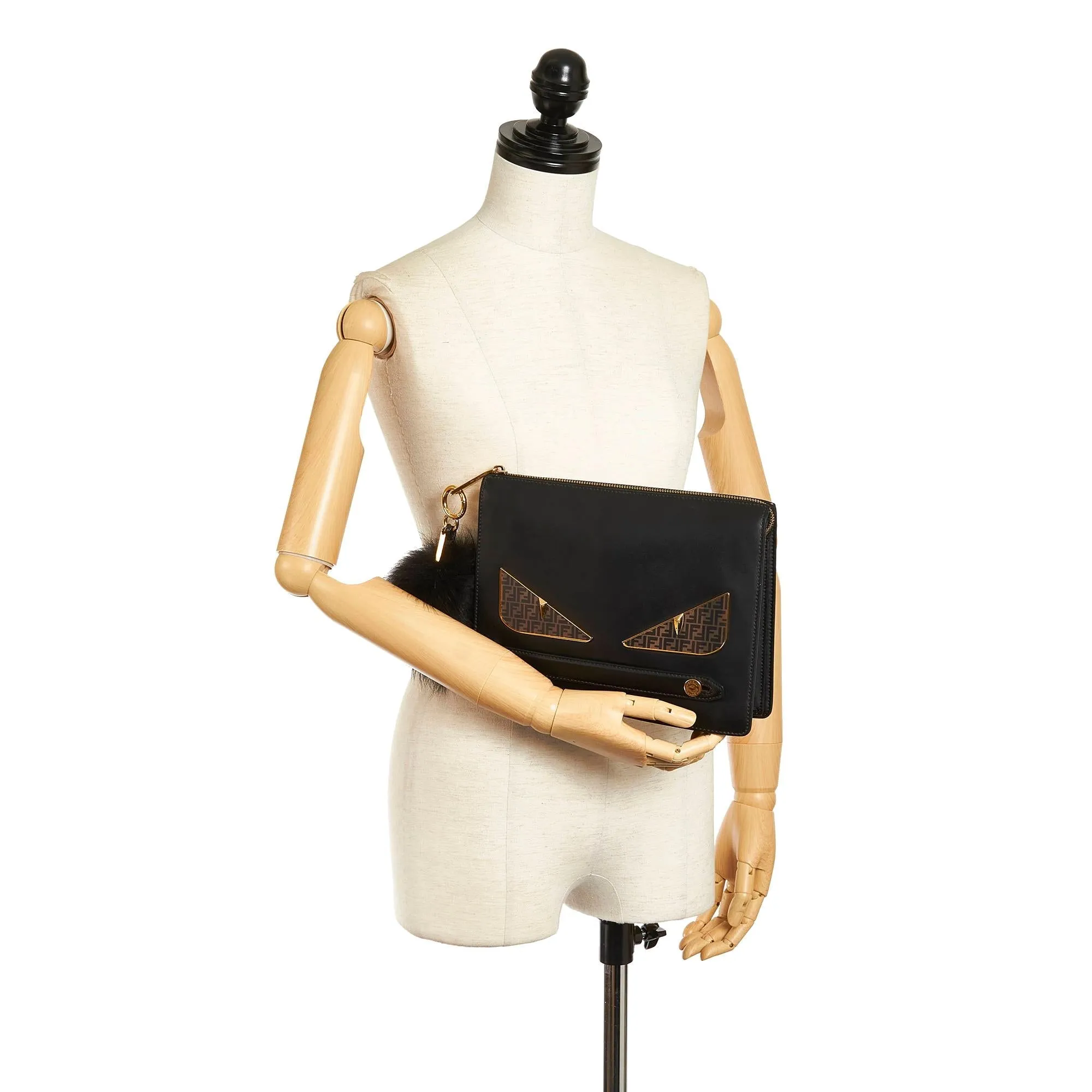 Fendi Monster Leather Clutch Bag (SHG-33968)