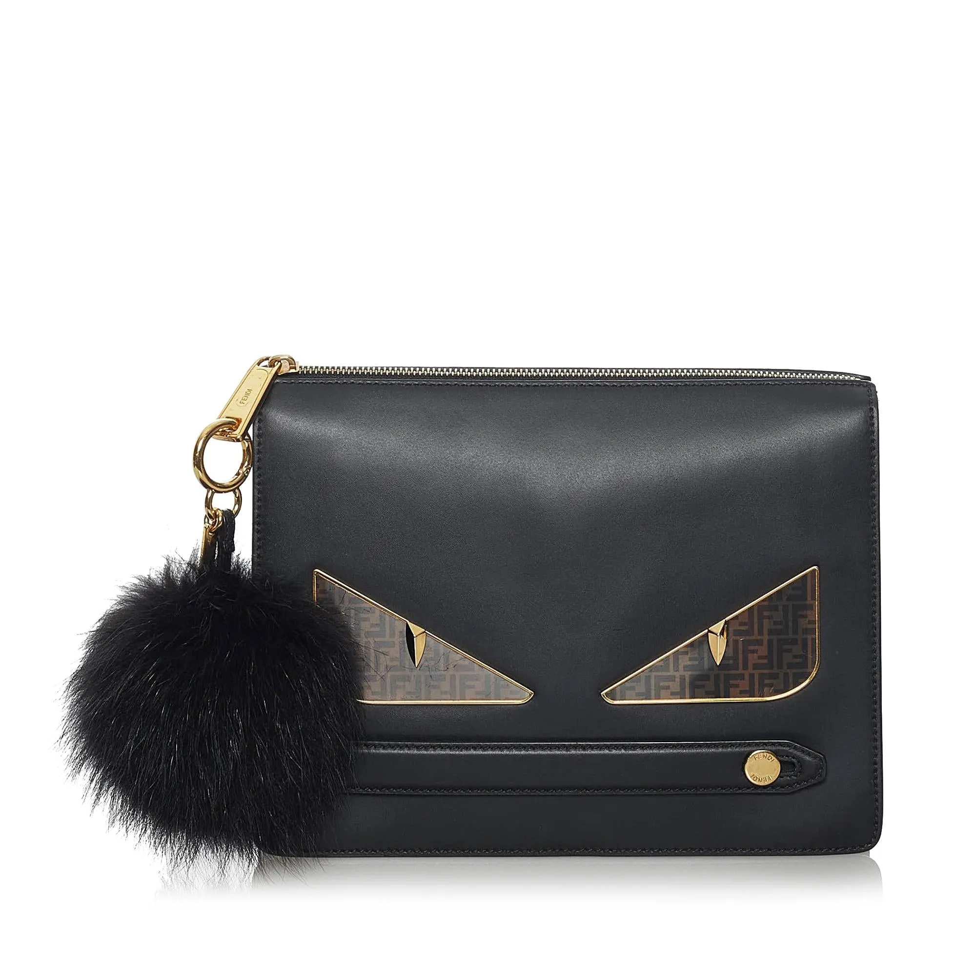 Fendi Monster Leather Clutch Bag (SHG-33968)