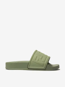 Fendi Unisex Logo Embossed Sliders