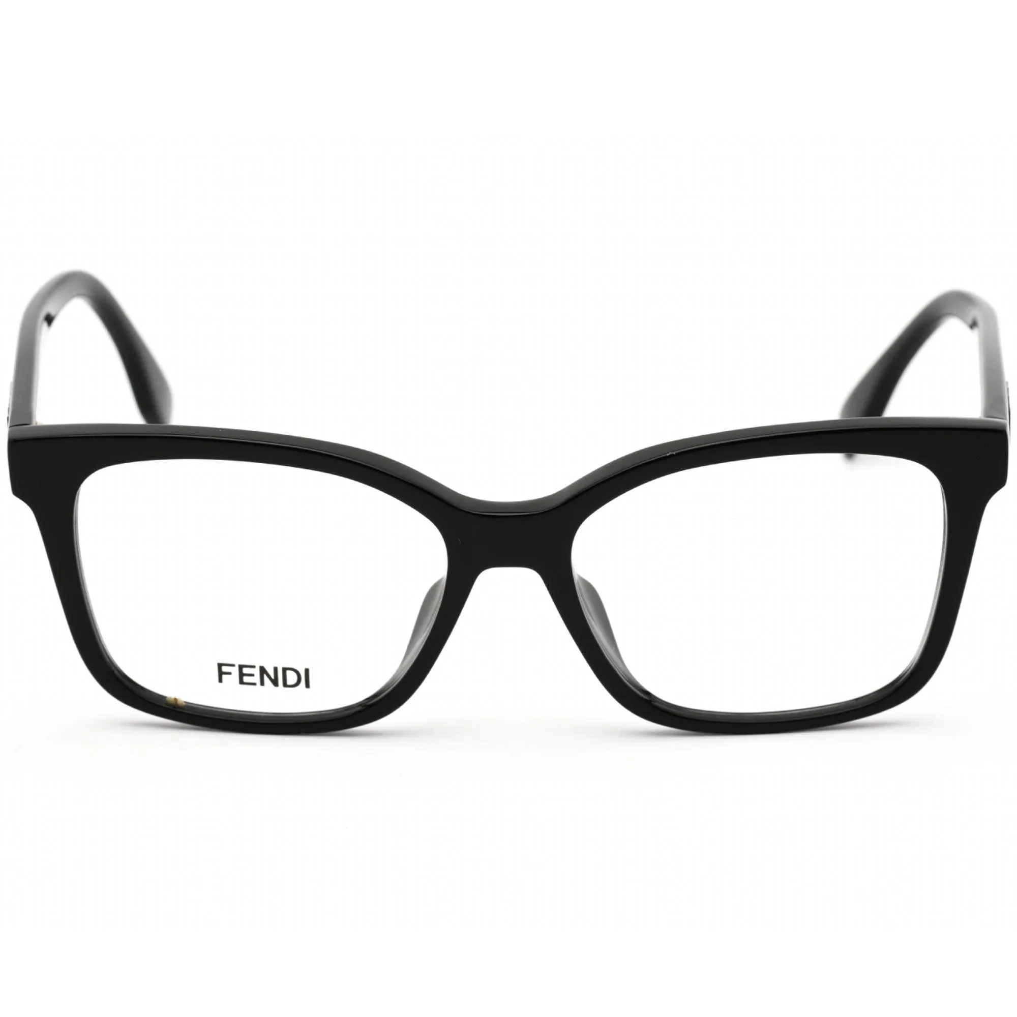 Fendi Women's Eyeglasses - Full Rim Black Rectangular Plastic Frame | FE50016I 001