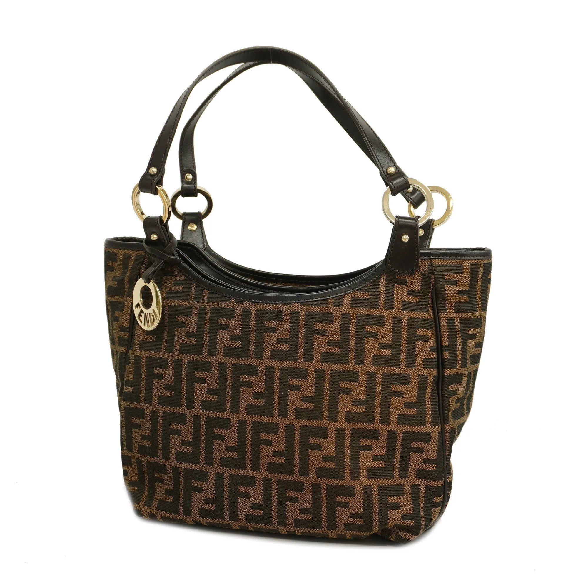 FENDI  Zucca Tote Bag Women's Nylon Canvas Brown