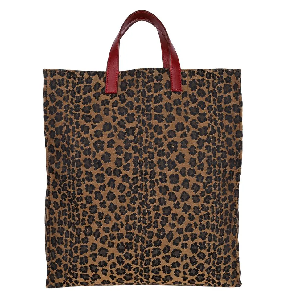 FF Leopard Leather Tote