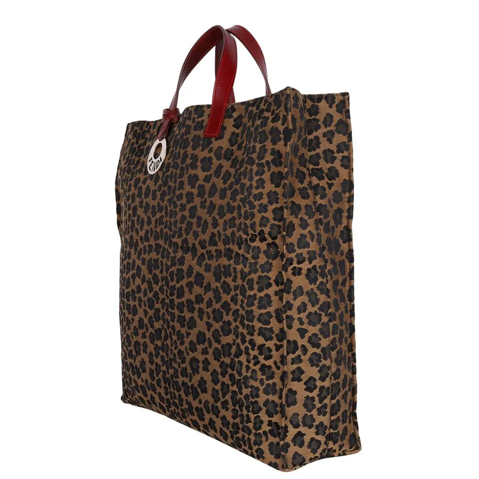 FF Leopard Leather Tote