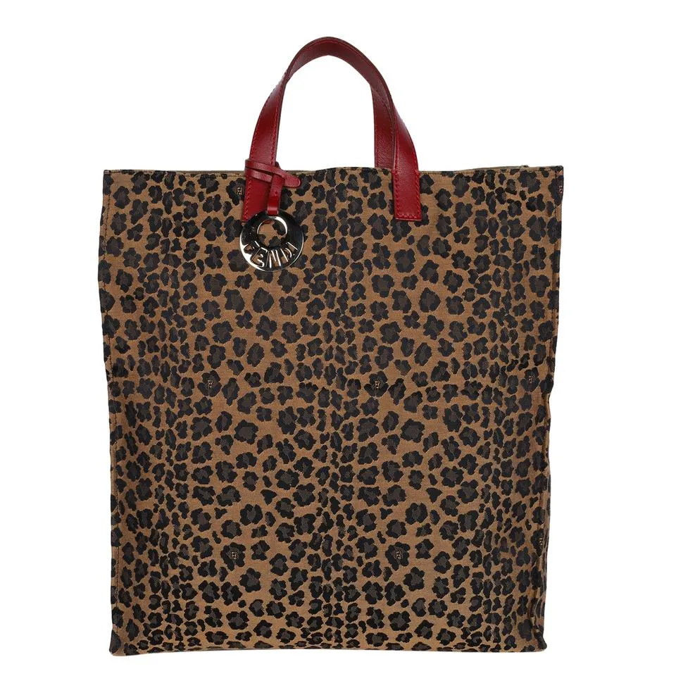 FF Leopard Leather Tote