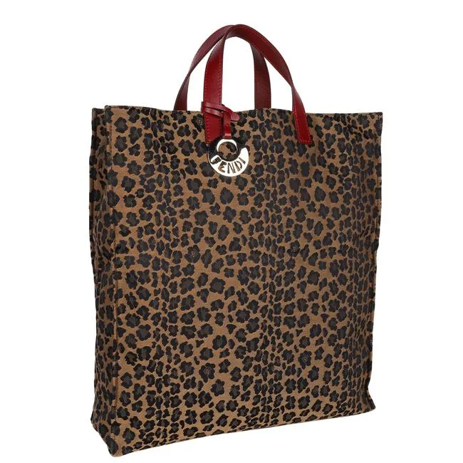 FF Leopard Leather Tote