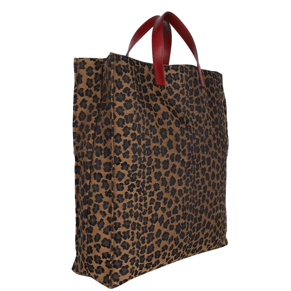 FF Leopard Leather Tote