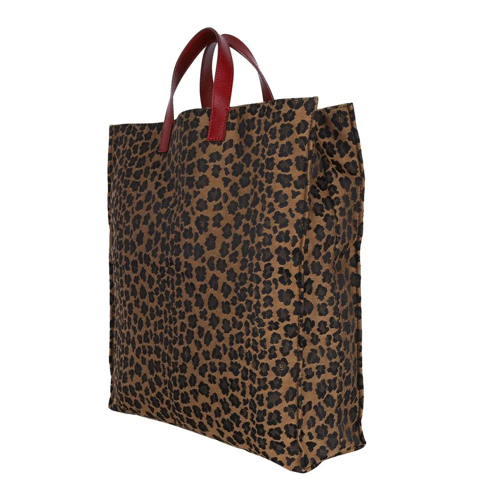 FF Leopard Leather Tote